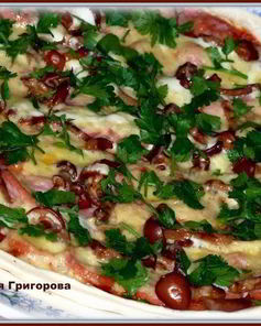 Пицца из бездрожжевого теста