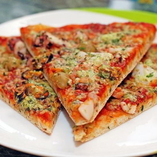 Рецепт пиццы из морского коктейля