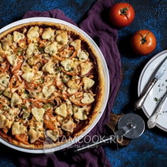 Рецепт пиццы на кефире и майонезе