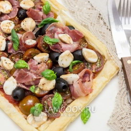 Рецепт пиццы на слоеном бездрожжевом тесте