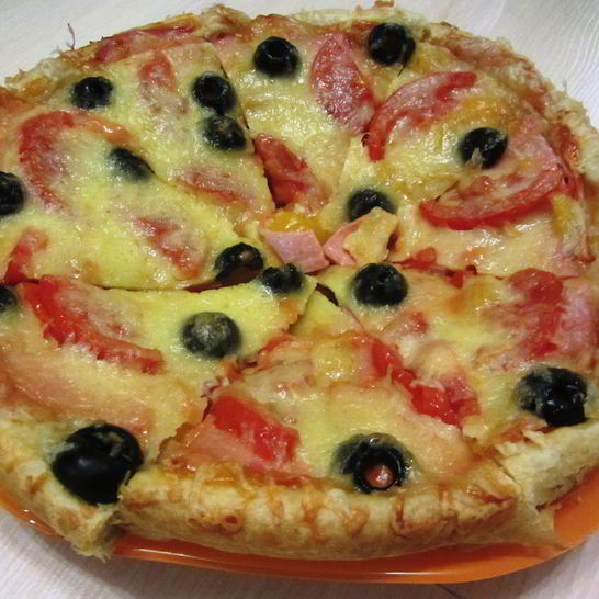 Рецепт пиццы на слоеном тесте