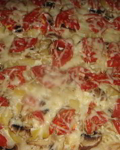 Пицца Ориентале с белым соусом