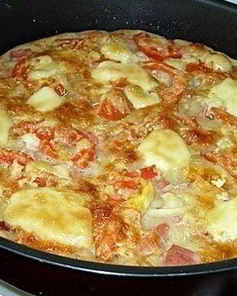 Пицца по-домашнему на кефирном тесте