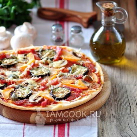 Рецепт пиццы с баклажанами