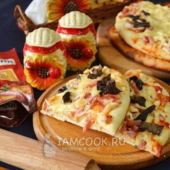 Рецепт пиццы с беконом