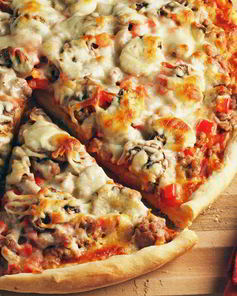 Пицца с белыми грибами