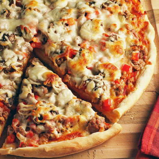 Пицца с белыми грибами