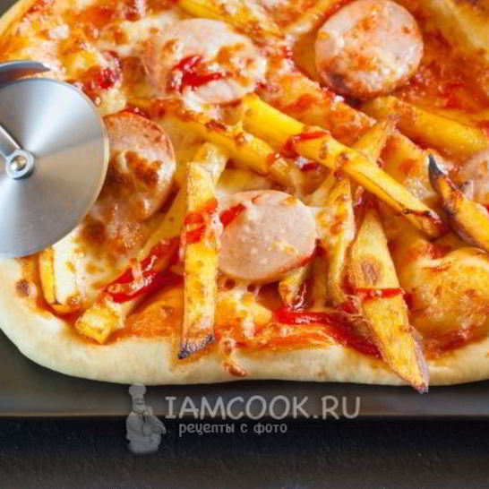 Рецепт пиццы с картошкой и колбасой