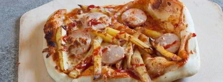 пицца с картошкой и колбасой. Шаг 13