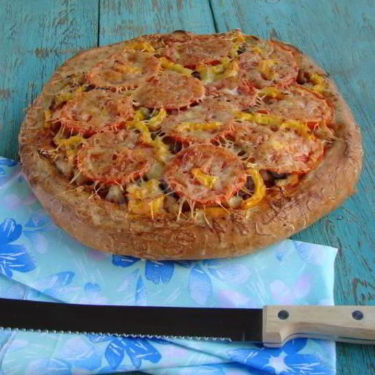 Рецепт пиццы с куриным филе и грибами