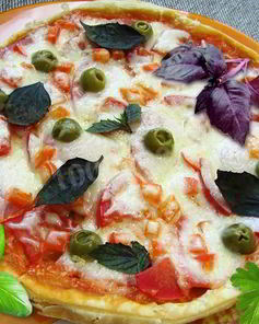 Слоеная пицца в мультиварке