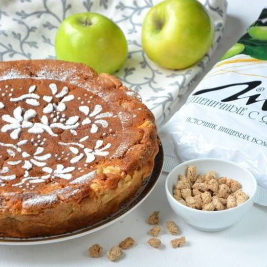 Рецепт шарлотки с отрубями