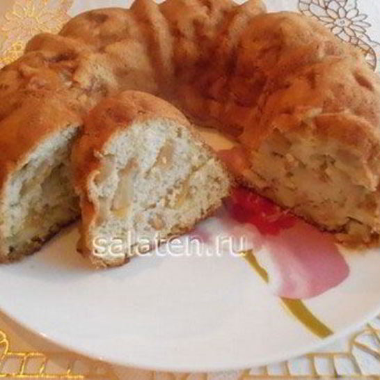 Рецепт шарлотки с яблоками и бананами