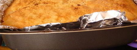 шарлотка с яблоками и изюмом. Шаг 6