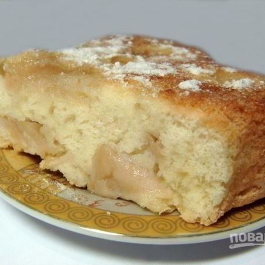 Рецепт заливной шарлотки с яблоками