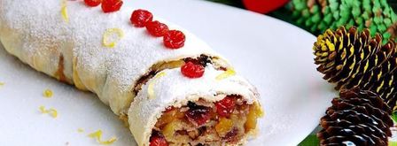 рождественский яблочный штрудель с орехами и сухофруктами. Шаг 13