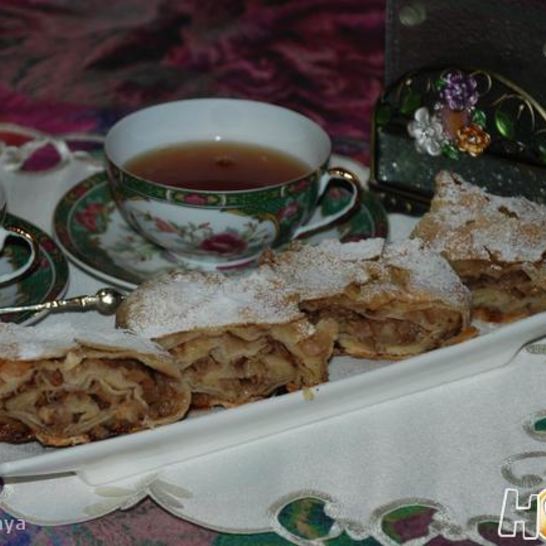 Рецепт штруделя с яблоками воскресный