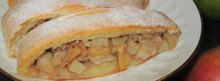 венский яблочный штрудель из творожного теста. Шаг 5