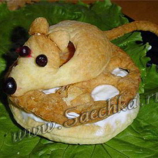 Рецепт слоек мышка на сыре
