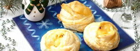 слойки-розочки с курицей и сыром. Шаг 15