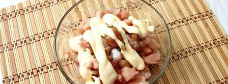 слойки-розочки с курицей и сыром. Шаг 4