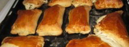 слойки с творогом и изюмом. Шаг 10