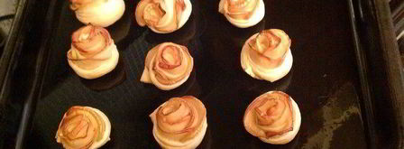 слойки с яблоками розочки. Шаг 4