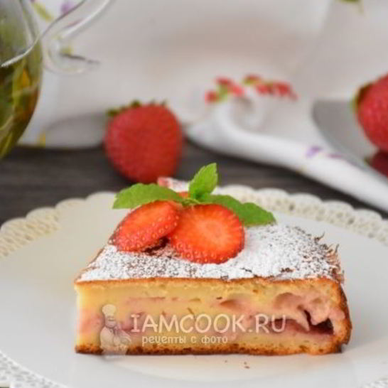Рецепт клубничного творожника