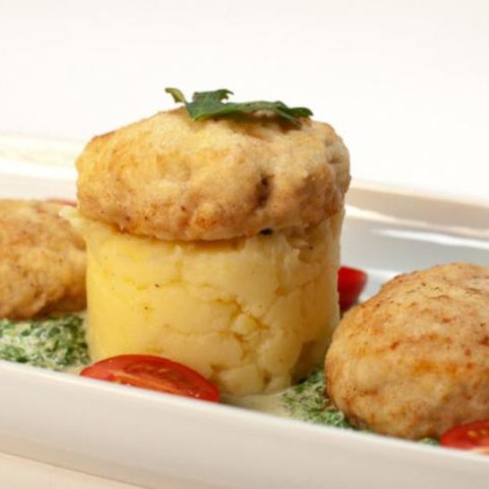 Рецепт мясных сырников с зеленой сметаной