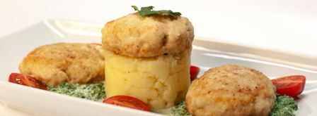 мясные сырники с зеленой сметаной. Шаг 5