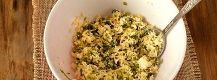 несладкие сырники с начинкой из яйца и зеленого лука. Шаг 7