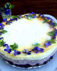 Сырник с черникой Фиалки