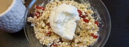 творожник с миндалем и вяленой вишней. Шаг 5