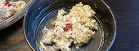 творожник с миндалем и вяленой вишней. Шаг 6