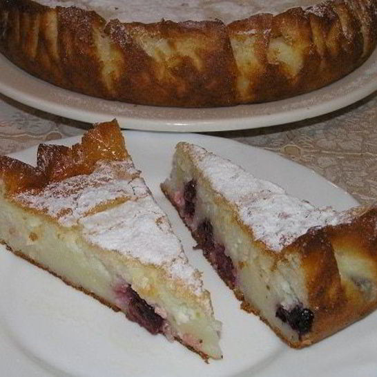 Рецепт творожника с вишней