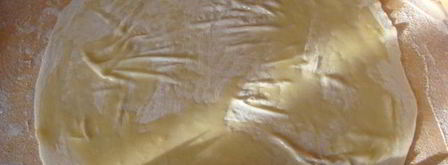 вытяжное тесто улитка с начинкой. Шаг 4