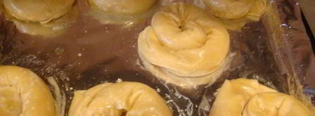 вытяжное тесто улитка с начинкой. Шаг 5