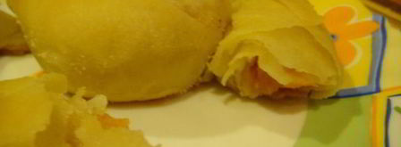 вытяжное тесто улитка с начинкой. Шаг 7