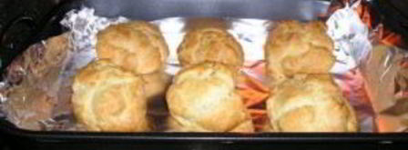 заварное тесто с творогом. Шаг 6