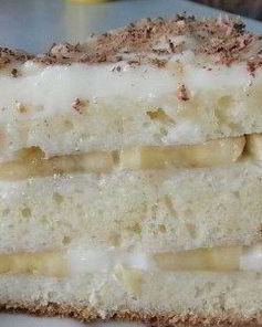 Банановый торт со сметанным кремом