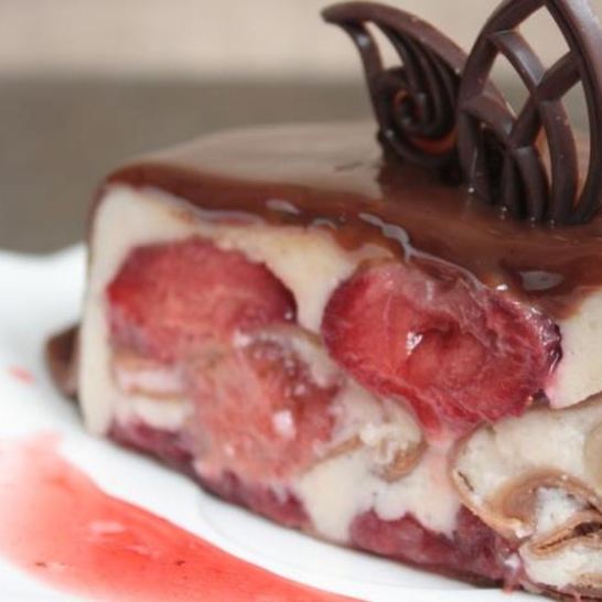 Рецепт блинного торта с муссом