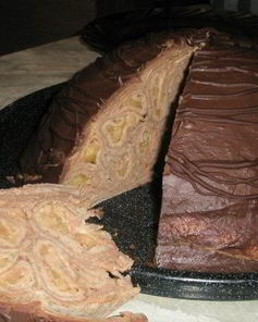 Блинный торт с шоколадным кремом