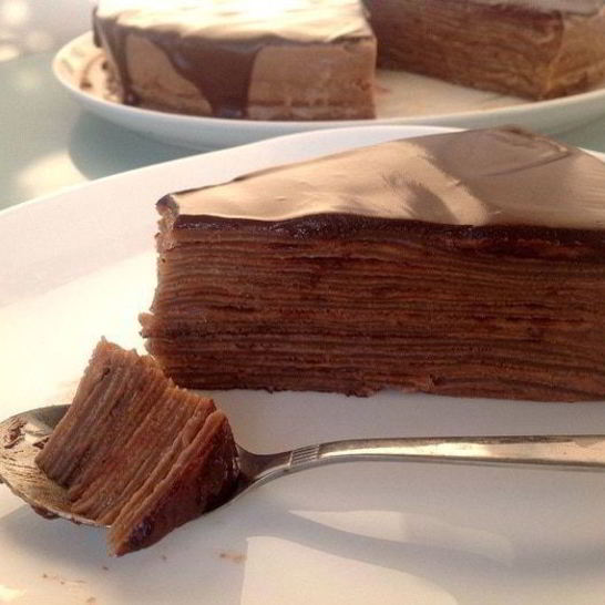 Рецепт шоколадного блинного торта