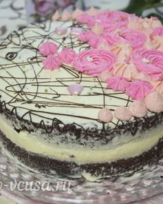 Шоколадный торт с заварным кремом