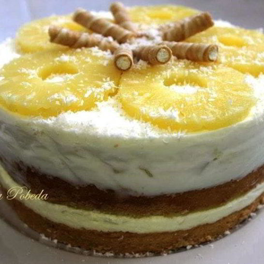 Рецепт торта ананасово-кокосовый