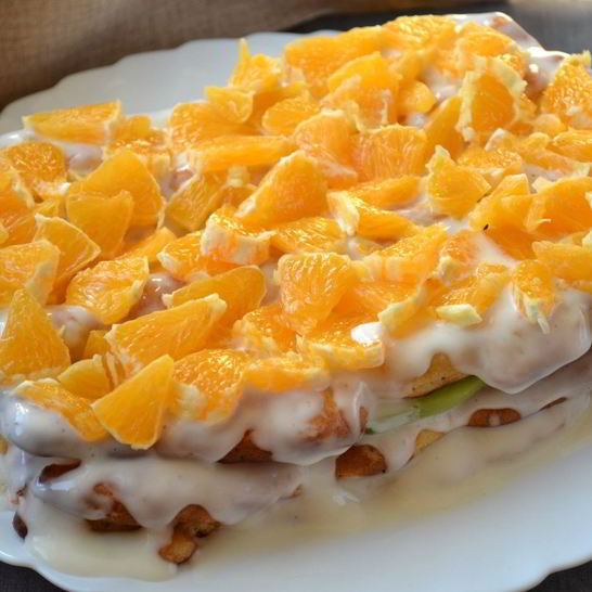 Рецепт торта из заварного теста с фруктами