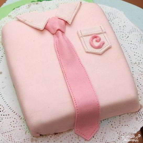 Рецепт торта рубашка с галстуком