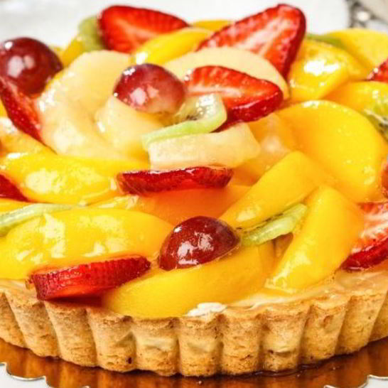 Рецепт торта с персиками и бананами