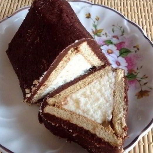 Творожный торт Домик без выпечки