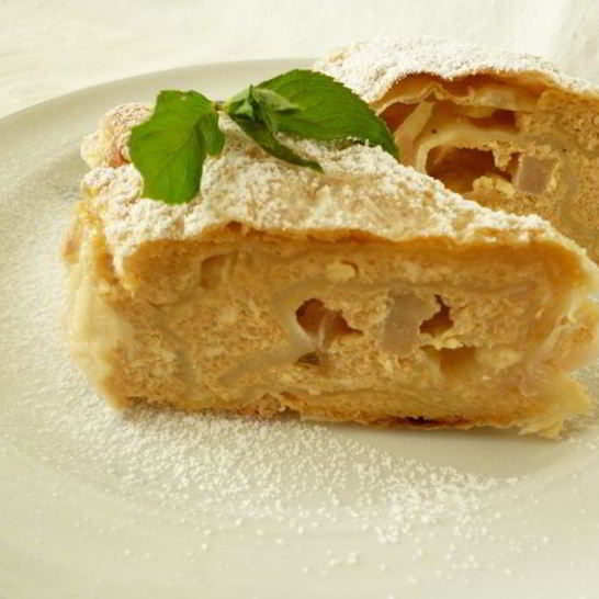 Рецепт творожно-грушевого рулет